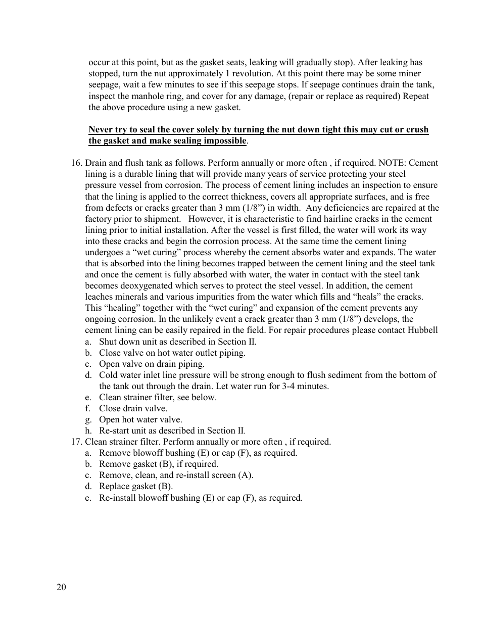 Hubbell ST User Manual | Page 20 / 31