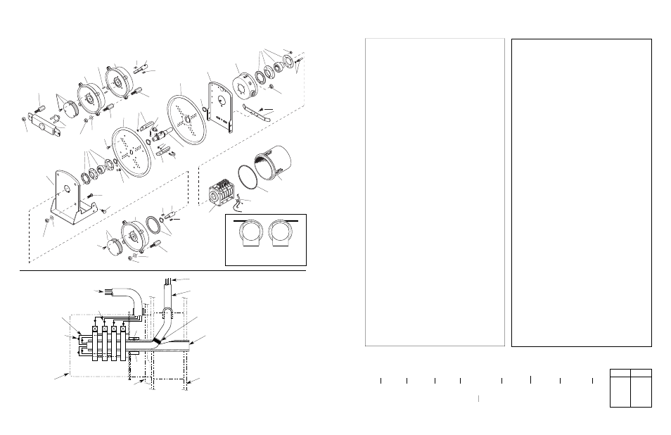 Electrical connections, Illustrated parts list, Model number explanation | Hubbell Direct Drive Electric Cable Reels S-21 User Manual | Page 2 / 4