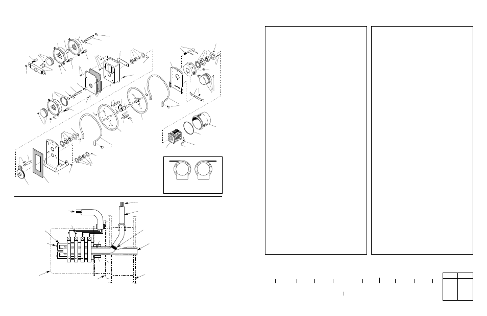 Model number explanation, Electrical connections, Illustrated parts list | Item kit no. description qty, Ampacity | Hubbell Gear Drive Electric Cable Reels MMD21 User Manual | Page 2 / 4