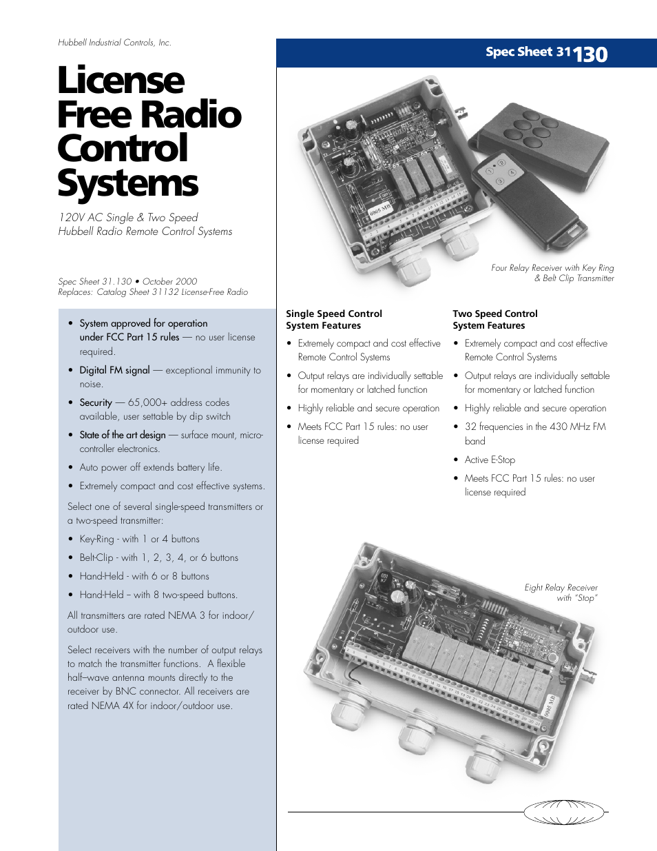 Hubbell 31.130 User Manual | 2 pages