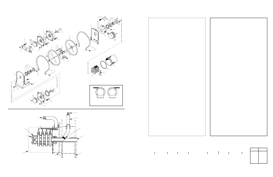 Electrical connections, Illustrated parts list, Model number explanation | Mmd-32 direct drive electric cable reels, Item kit no. description qty, Ampacity | Hubbell Direct Drive Electric Cable Reels MMD32 User Manual | Page 3 / 4