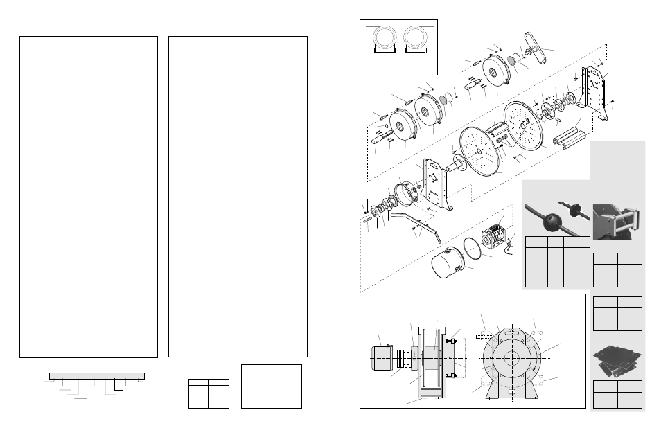 Accessories, Roller cable guides 340, Pivot base | Spool lock, Dog & ratchet, Cable stops, Ampacity code, Item part no. description qty, Horizontal (shown), Vertical accessory code | Hubbell Universal Cable Reel-Direct Drive UE28 User Manual | Page 3 / 4