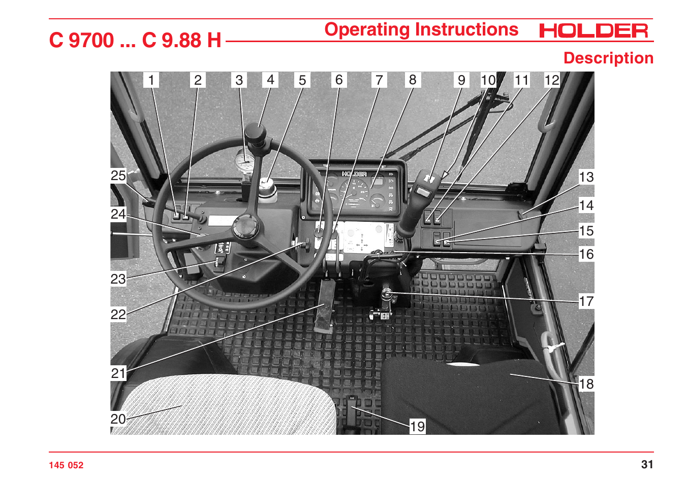 Operating instructions | Holder C-Trac C 9700 User Manual | Page 32 / 221