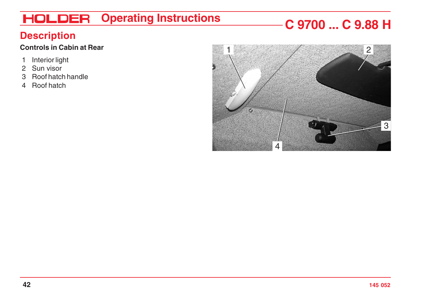 Operating instructions | Holder C-Trac C 9700 User Manual | Page 43 / 221