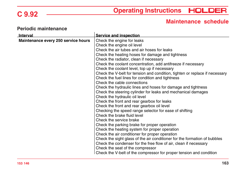 C 9.92, Operating instructions | Holder C 9.92 H User Manual | Page 165 / 238