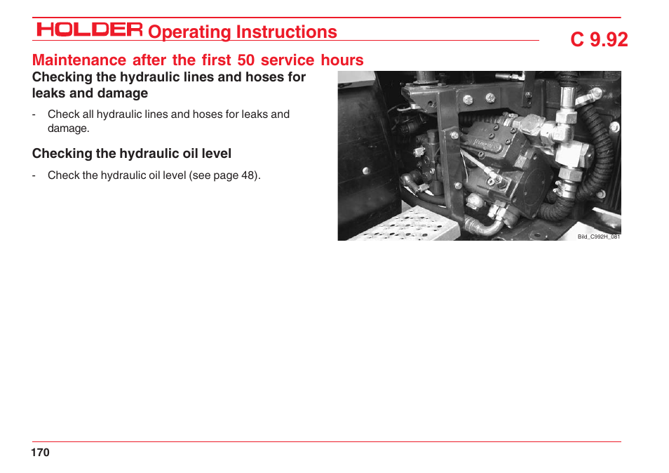 C 9.92, Operating instructions | Holder C 9.92 H User Manual | Page 172 / 238