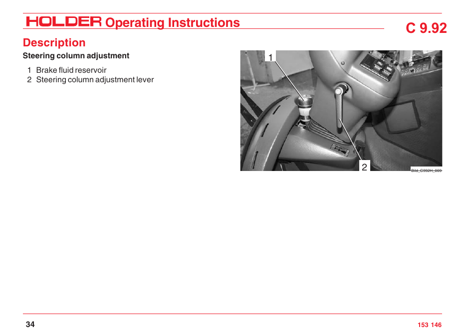 C 9.92, Operating instructions | Holder C 9.92 H User Manual | Page 36 / 238