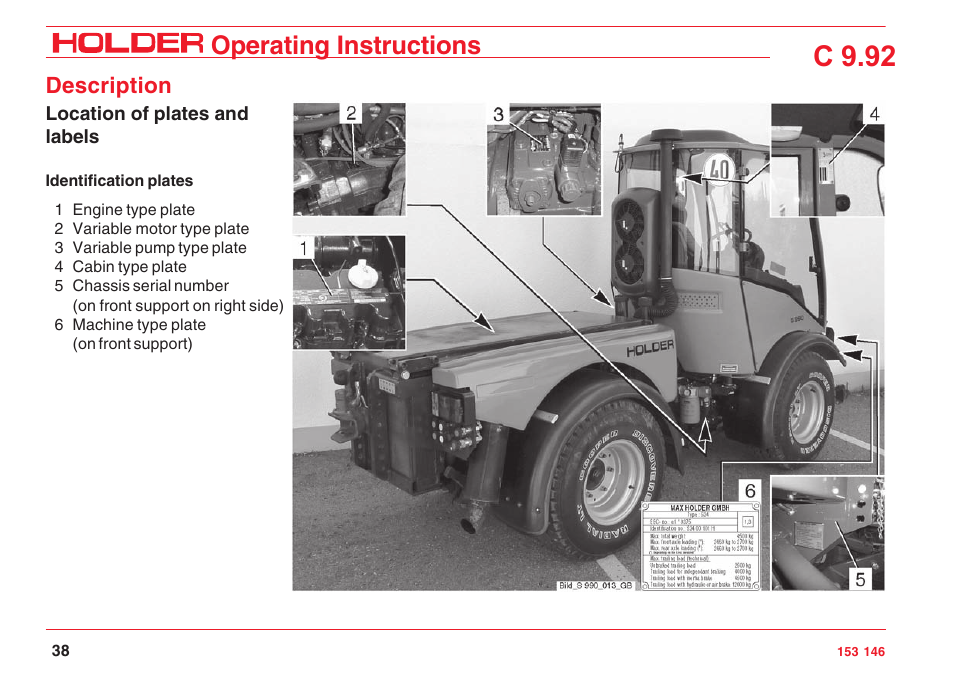 C 9.92, Operating instructions | Holder C 9.92 H User Manual | Page 40 / 238