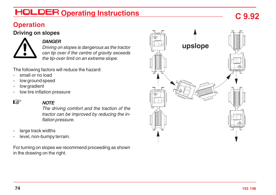 C 9.92, Operating instructions, Operation | Holder C 9.92 H User Manual | Page 76 / 238