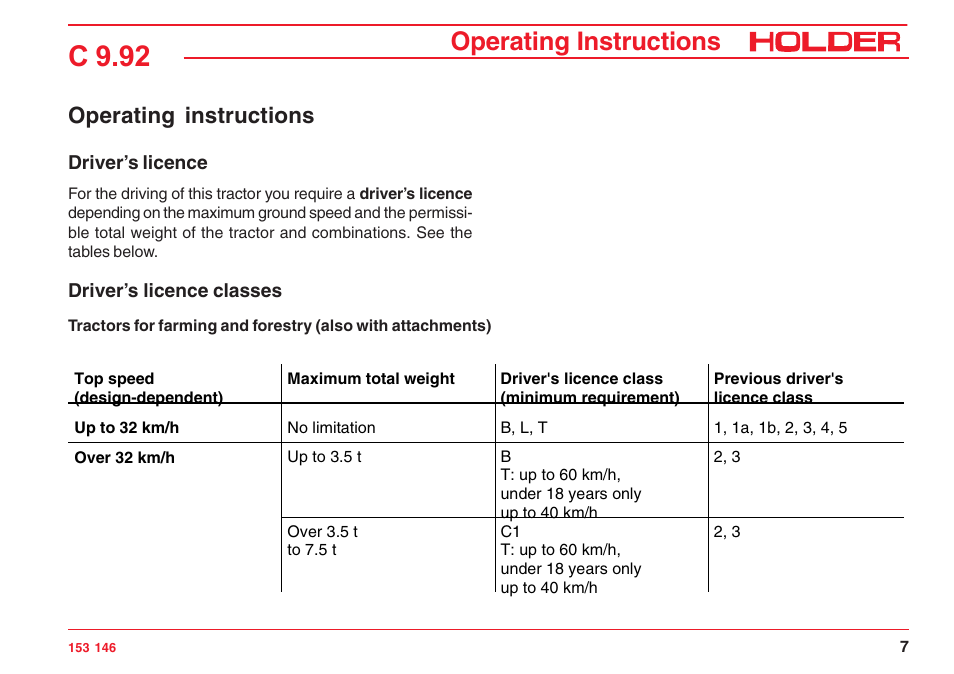C 9.92, Operating instructions | Holder C 9.92 H User Manual | Page 9 / 238