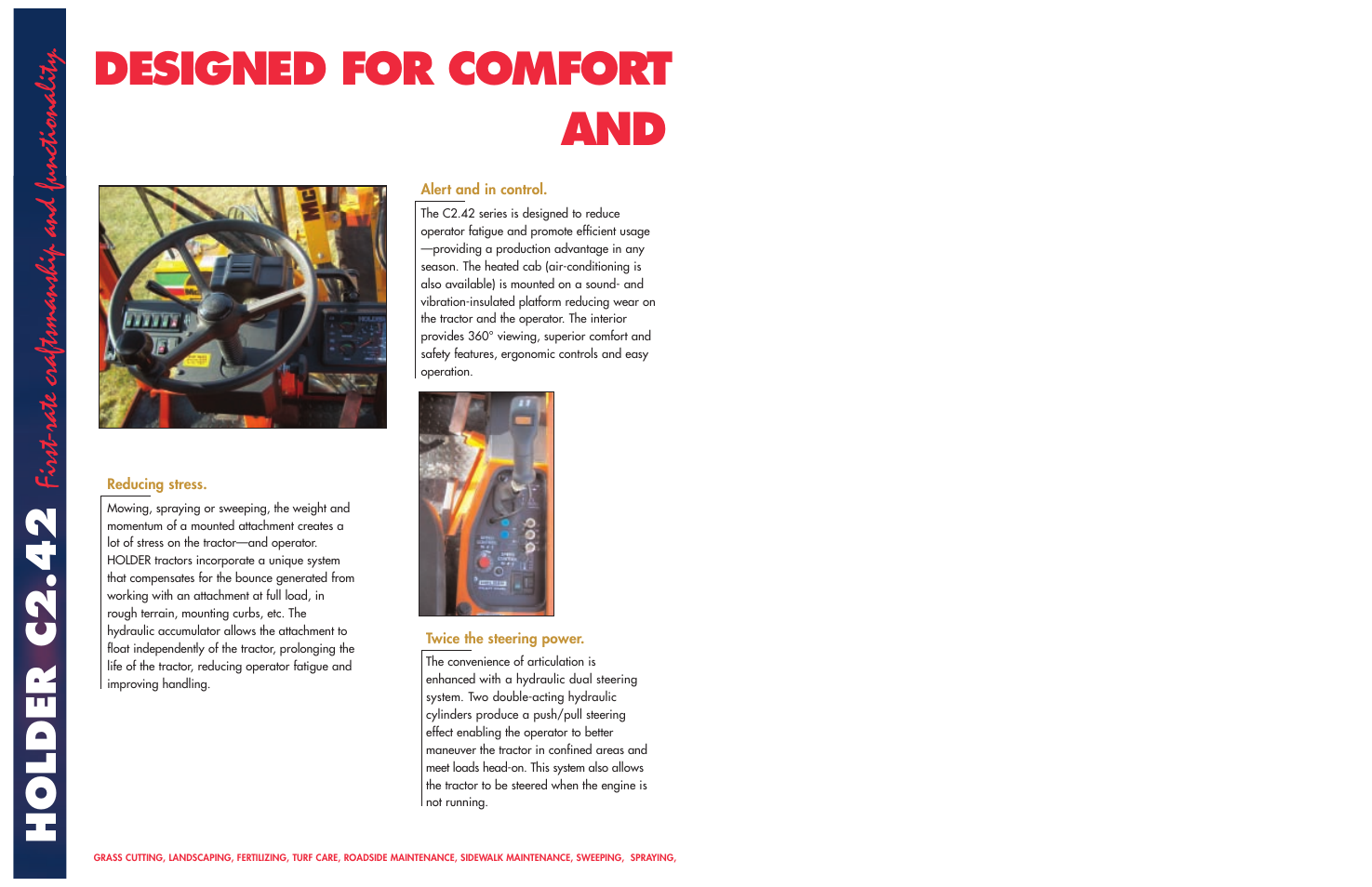 C2.42 brochure_3, Designed for comfort and, Holder c2.42 | First-rate craftsmanship and functionality | Holder C2.42 User Manual | Page 14 / 16