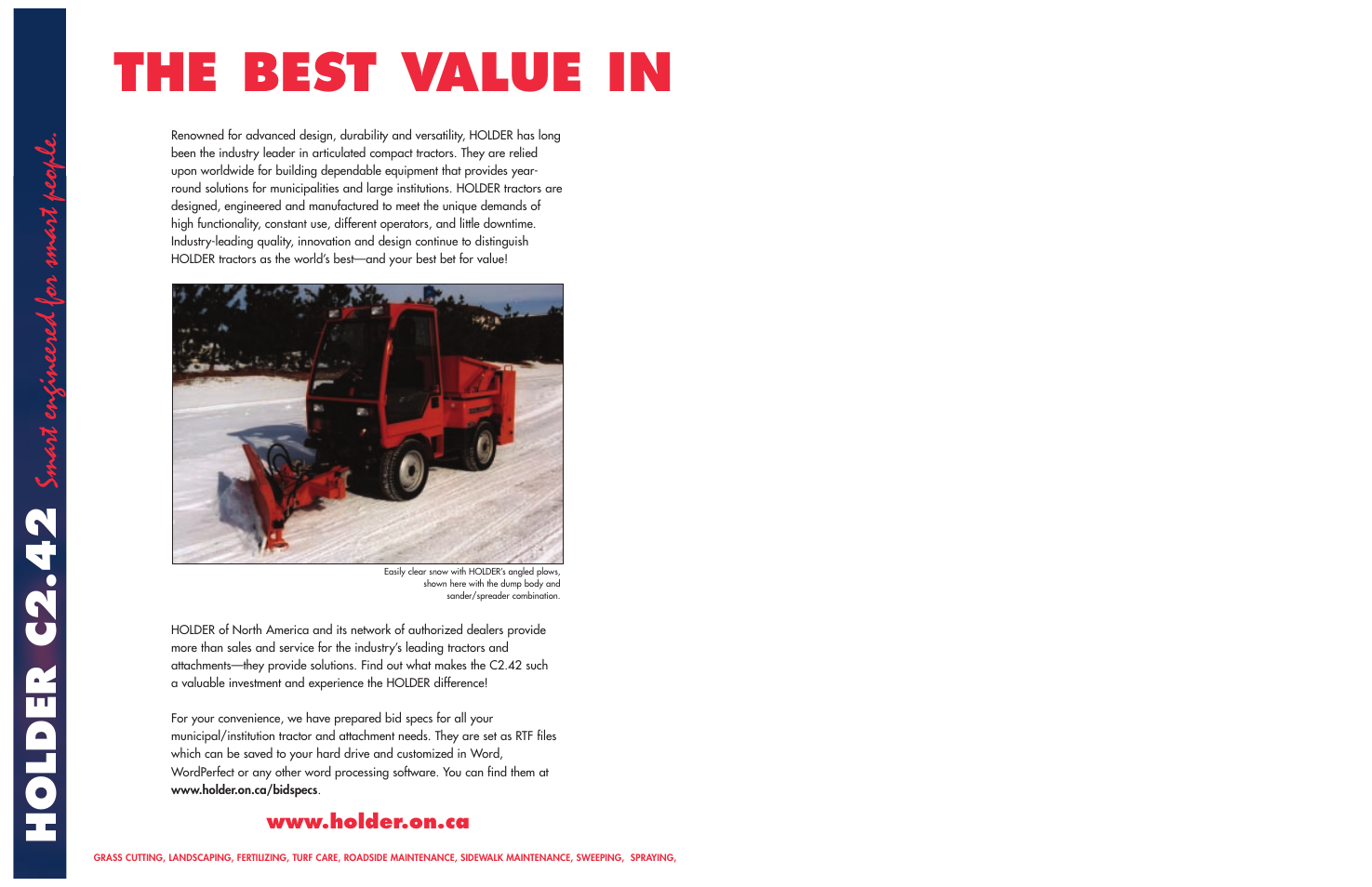 The best value in, Holder c2.42, Smart engineered for smart people | Holder C2.42 User Manual | Page 2 / 16