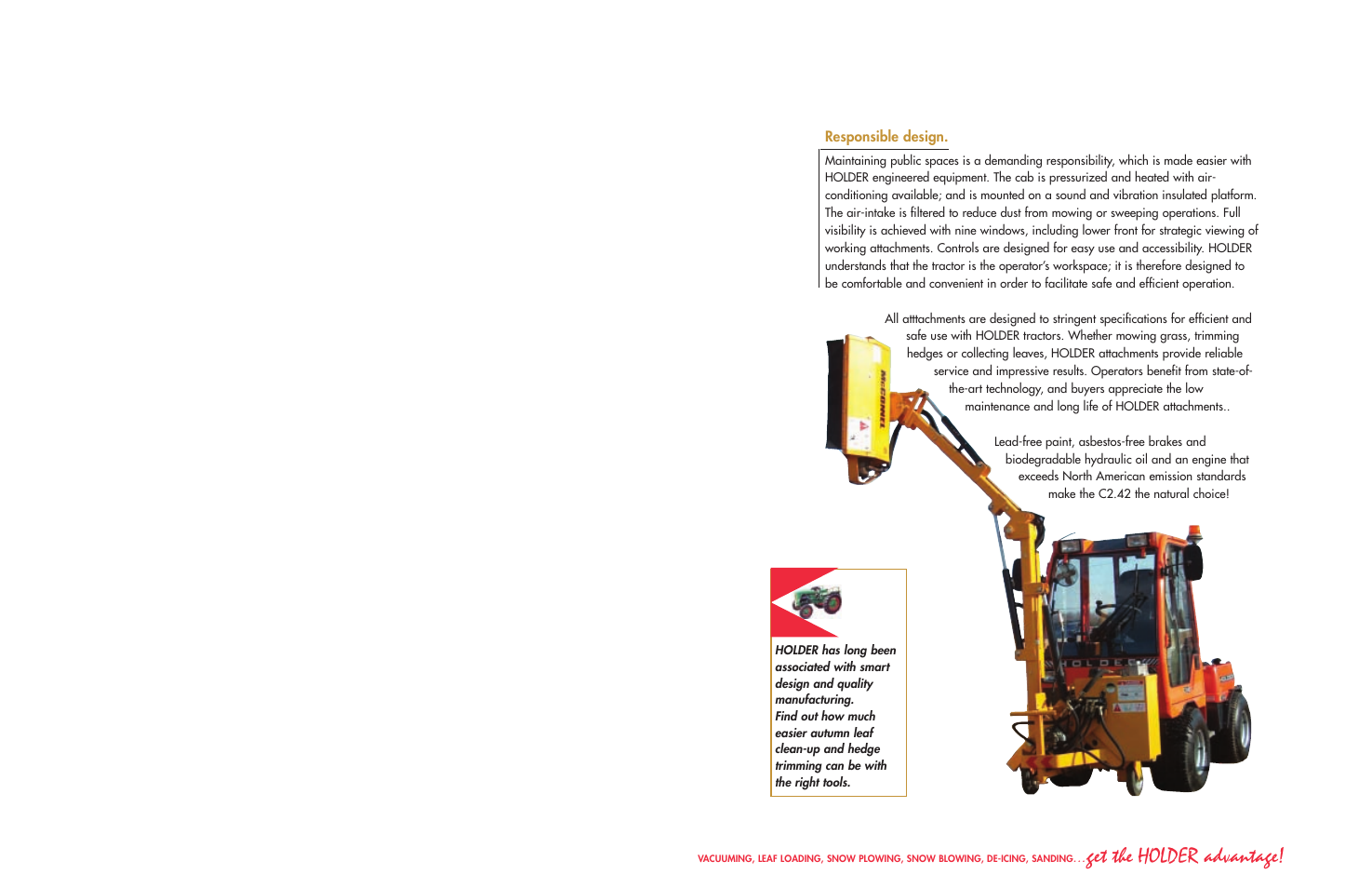 C2.42 brochure_4, Get the holder advantage, Responsible design | Holder C2.42 User Manual | Page 9 / 16