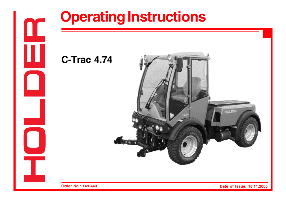 Holder C-Trac 4.74 User Manual | 211 pages