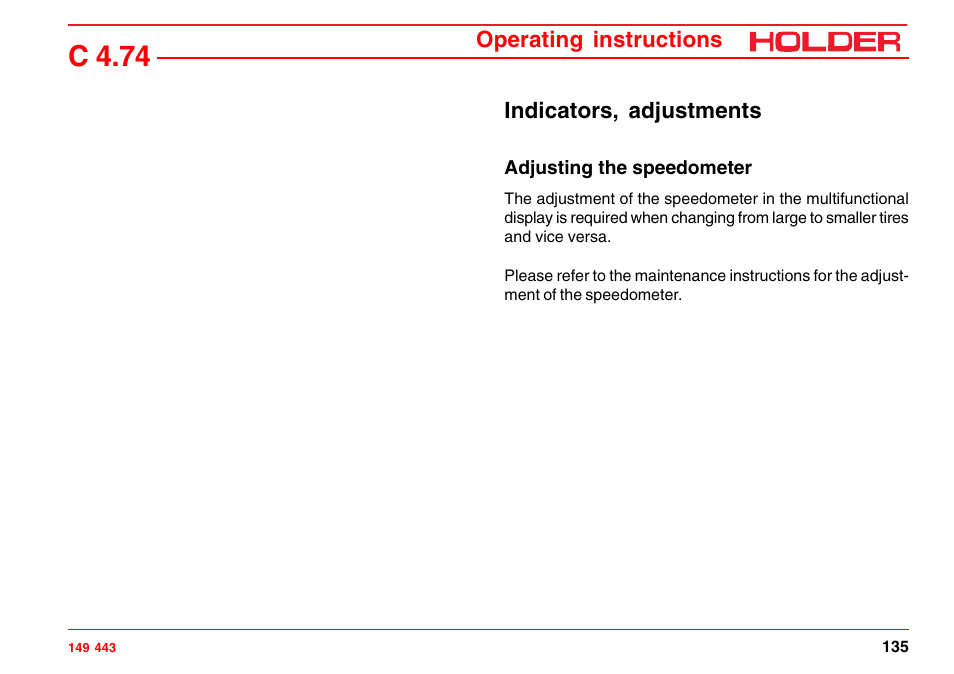 C 4.74 | Holder C-Trac 4.74 User Manual | Page 136 / 211