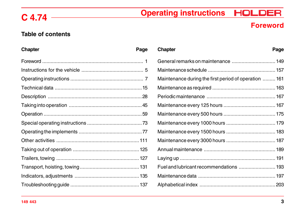 C 4.74, Operating instructions, Foreword | Holder C-Trac 4.74 User Manual | Page 4 / 211