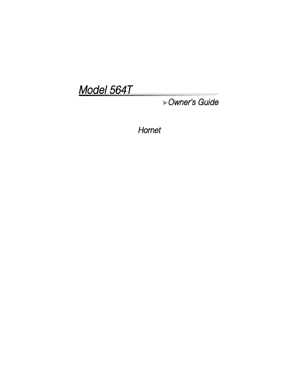 Hornet Car Security 564T User Manual | 57 pages