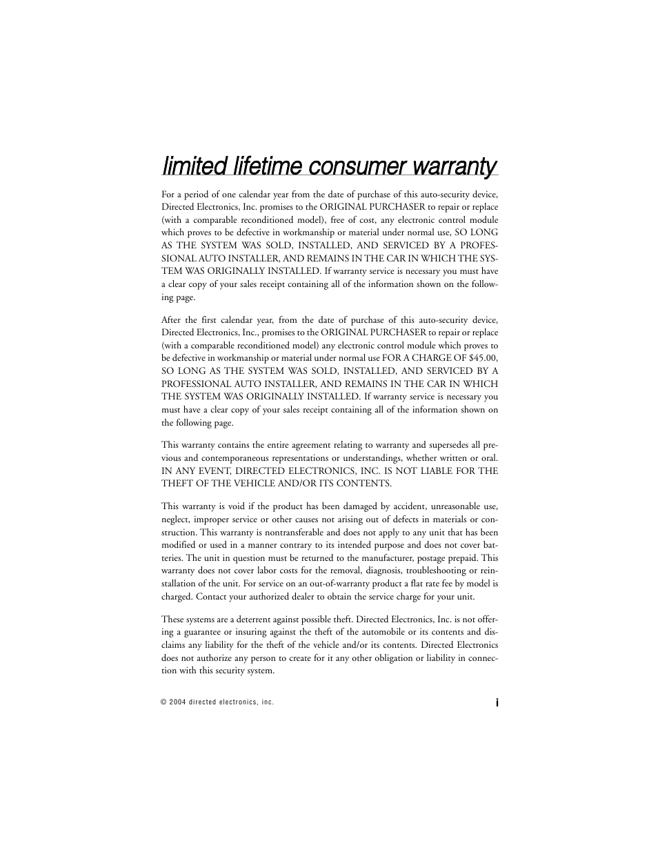 Hornet Car Security 564T User Manual | Page 2 / 57