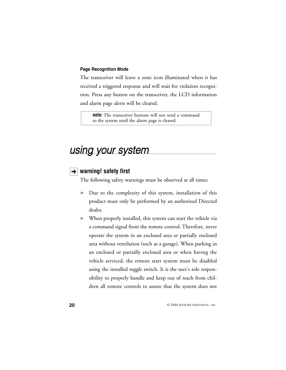 Uussiin ng g yyo ou urr ssyysstte em m | Hornet Car Security 564T User Manual | Page 23 / 57