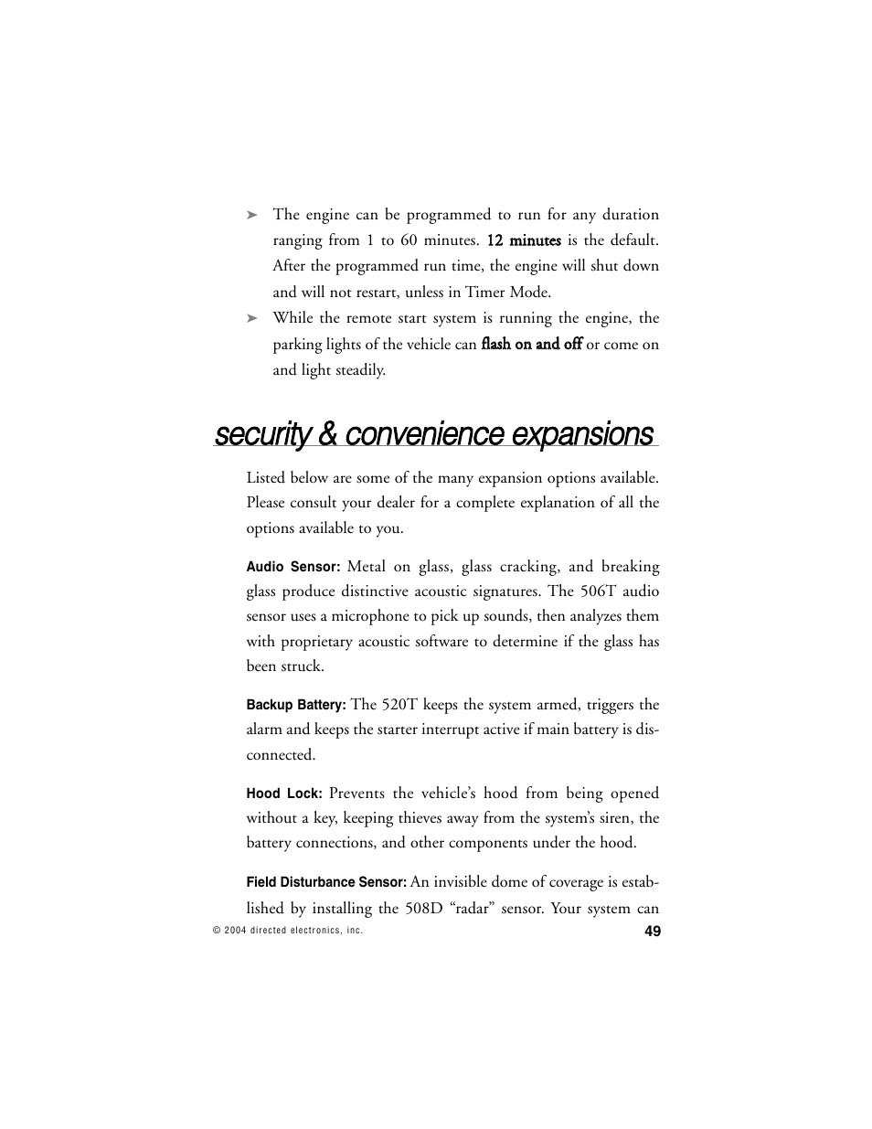 Hornet Car Security 564T User Manual | Page 52 / 57