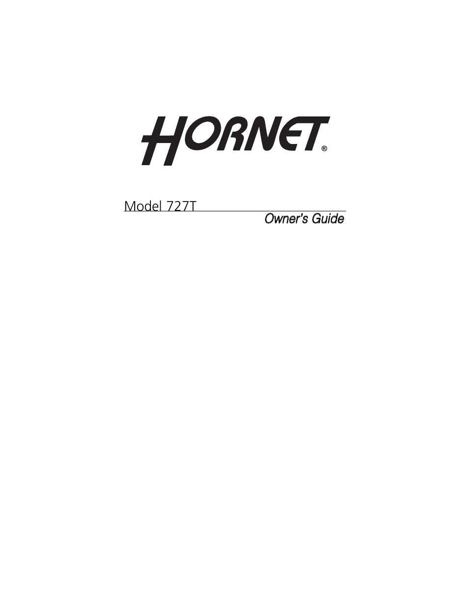 Hornet Car Security G727T User Manual | 21 pages