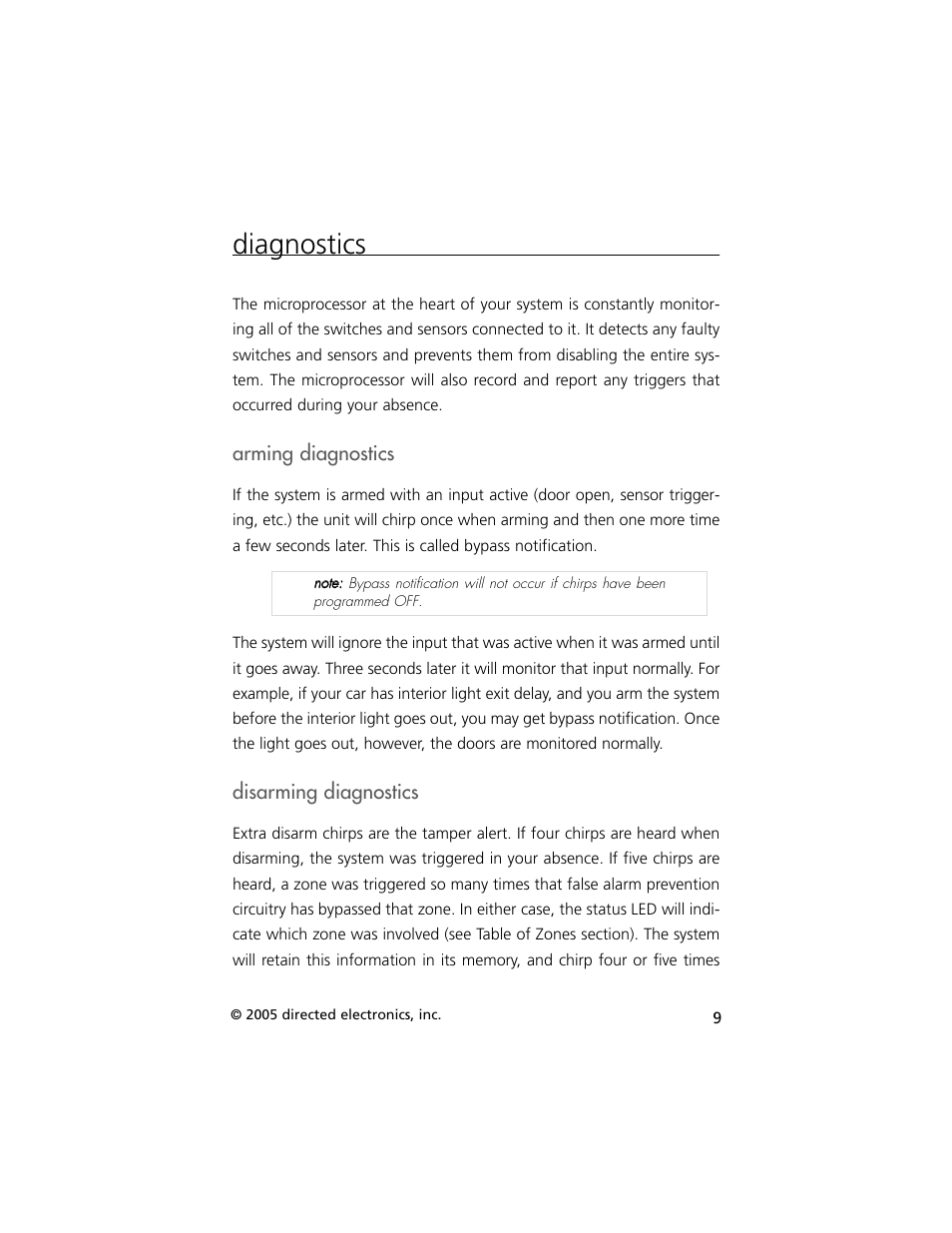 Diagnostics | Hornet Car Security G727T User Manual | Page 12 / 21