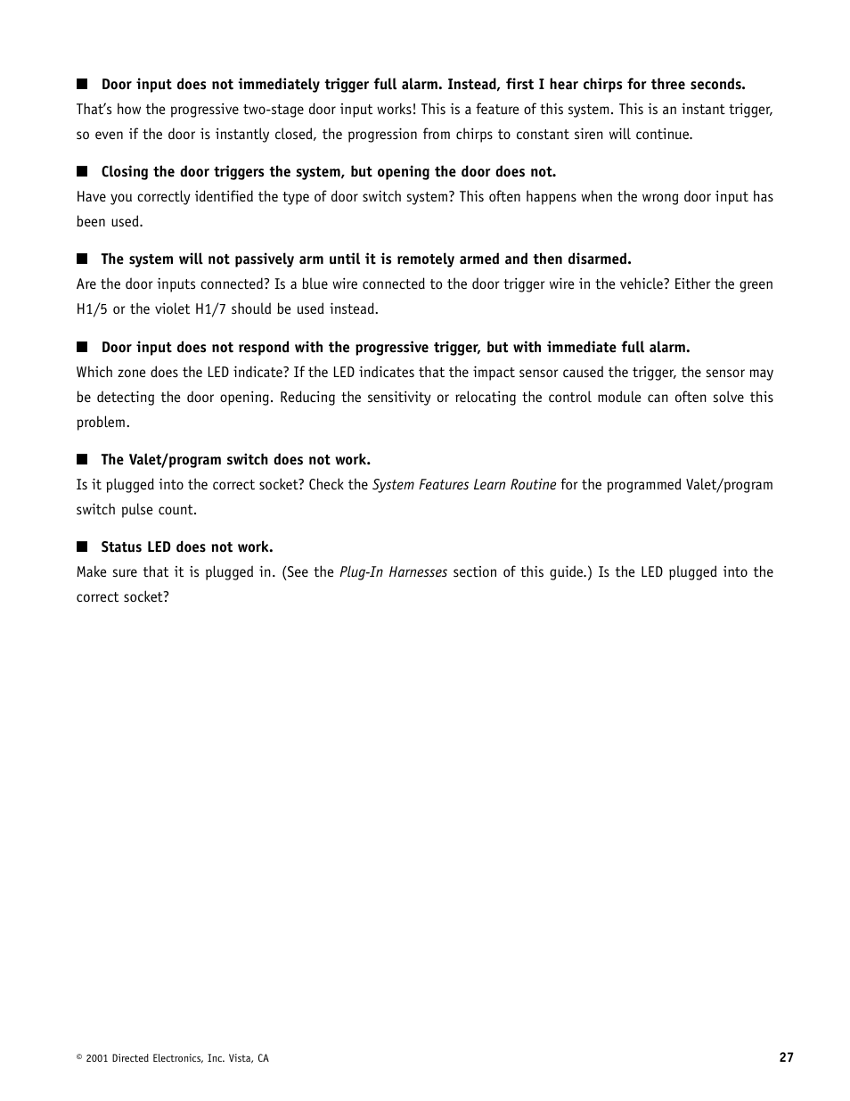 Hornet Car Security 700T User Manual | Page 27 / 28