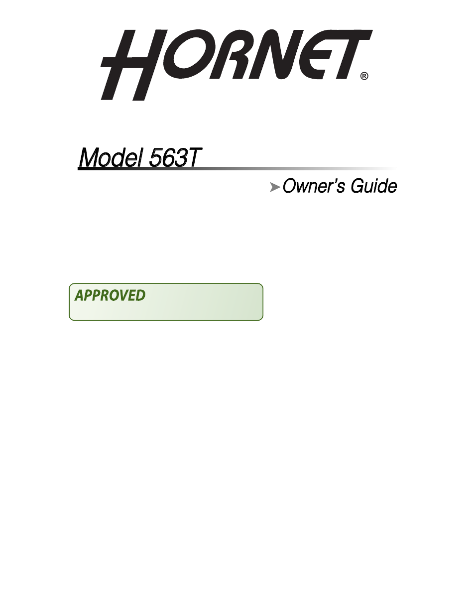 Hornet Car Security 563T User Manual | 44 pages