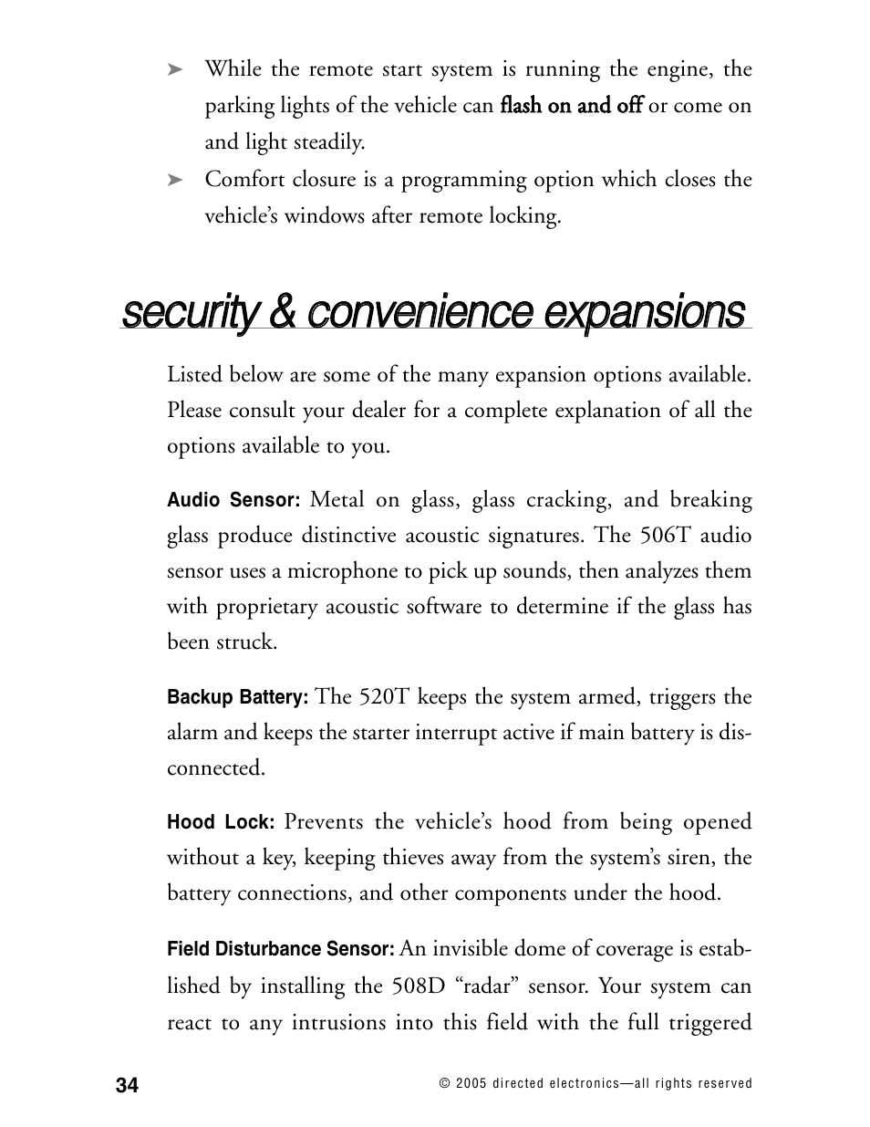 Hornet Car Security 563T User Manual | Page 37 / 44