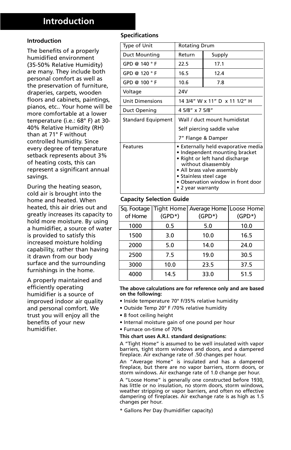 Introduction | Herrmidifier Co 465-C1 User Manual | Page 2 / 12