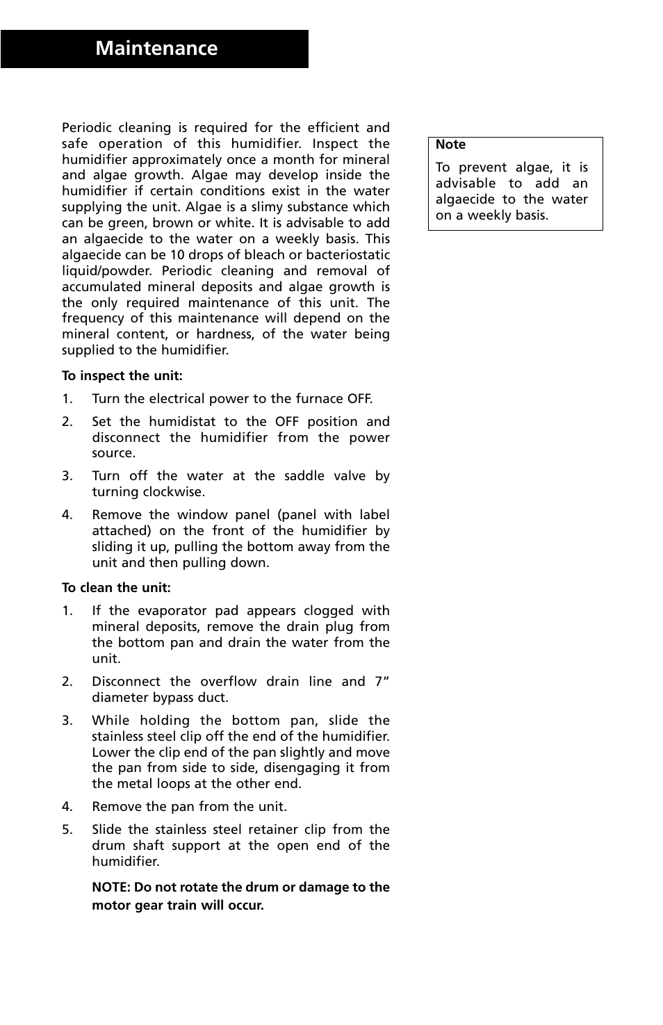 7maintenance | Herrmidifier Co 465-C1 User Manual | Page 8 / 12