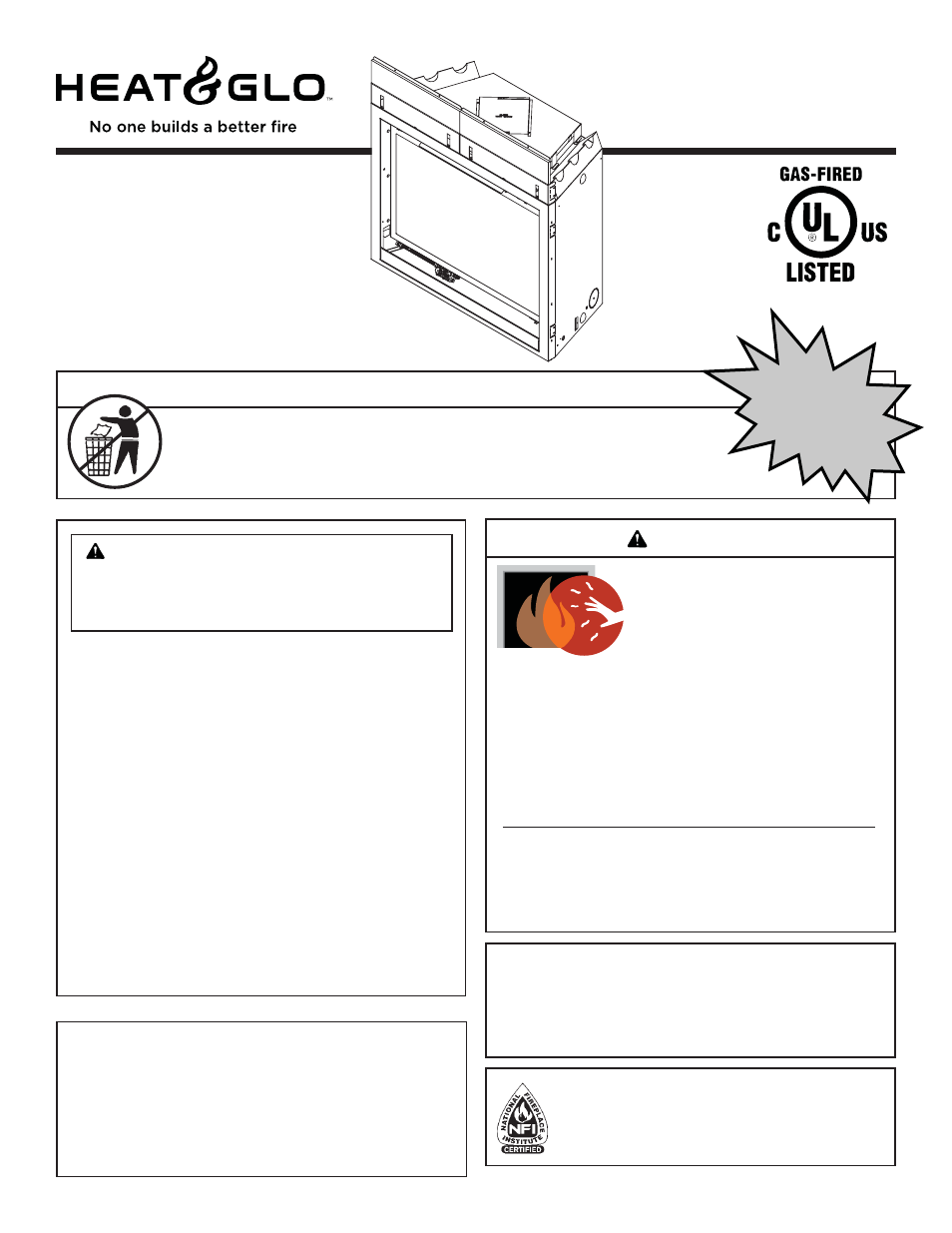 Heat & Glo Fireplace 6000GCF-IPILP User Manual | 57 pages