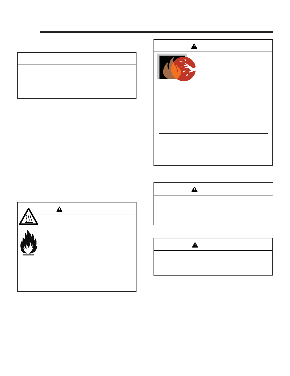 Operating instructions caution, Warning | Heat & Glo Fireplace 6000GCF-IPILP User Manual | Page 40 / 57