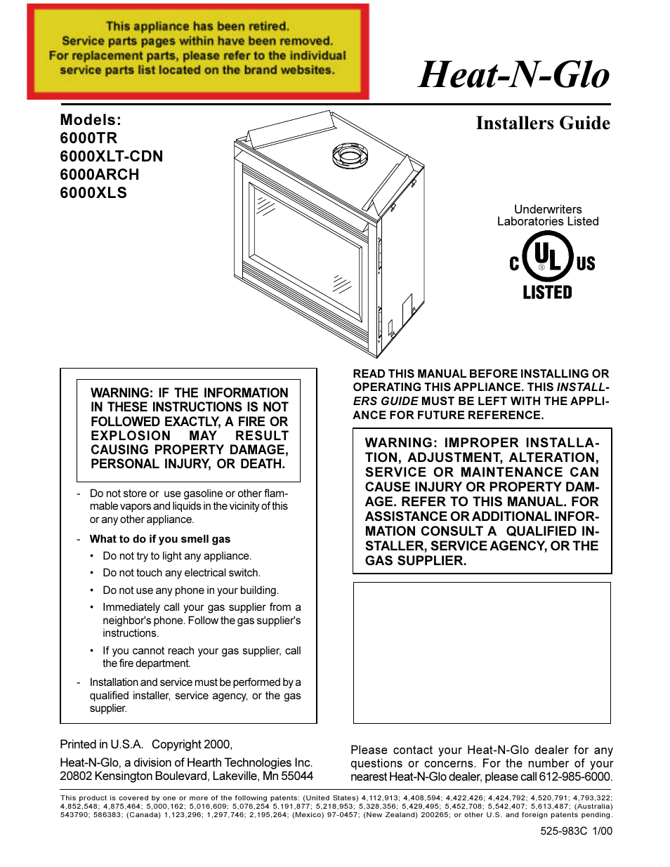 Heat & Glo Fireplace Heat-N-Glo 6000XLT-CDN User Manual | 43 pages