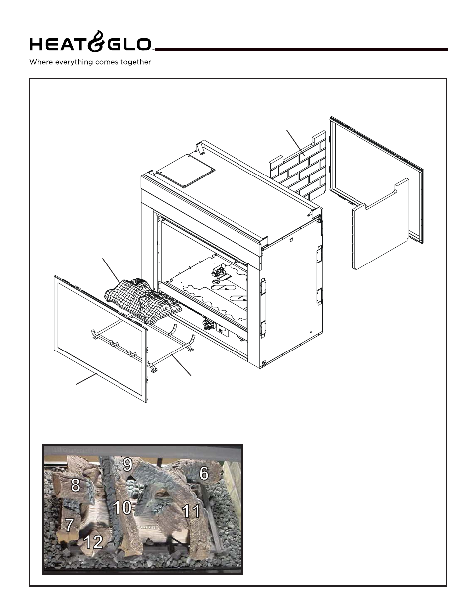 St-hv-ipi, Service parts | Heat & Glo Fireplace RCOR-HV-IPI User Manual | Page 6 / 45