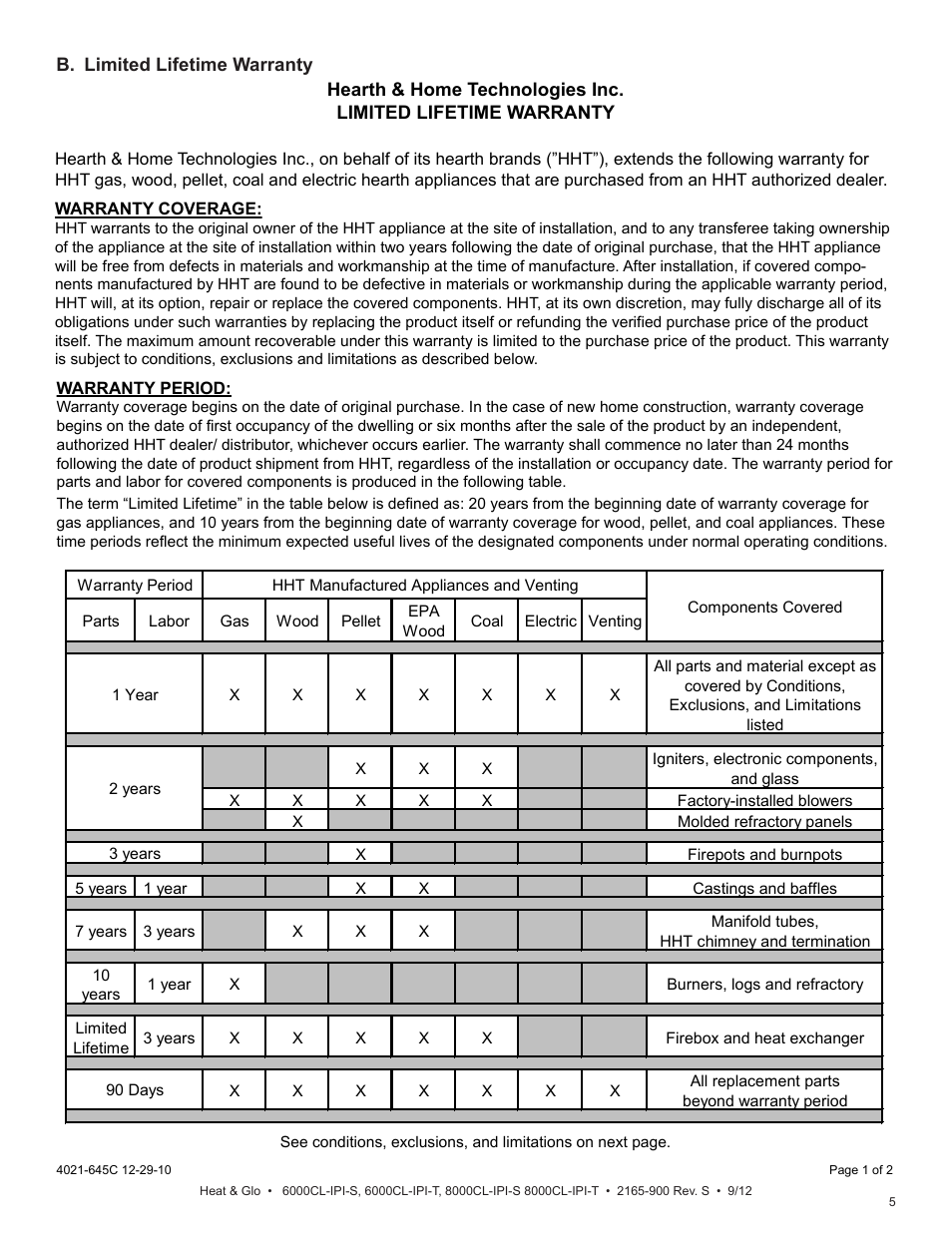 Heat & Glo Fireplace 8000CL-IPI-S User Manual | Page 5 / 82