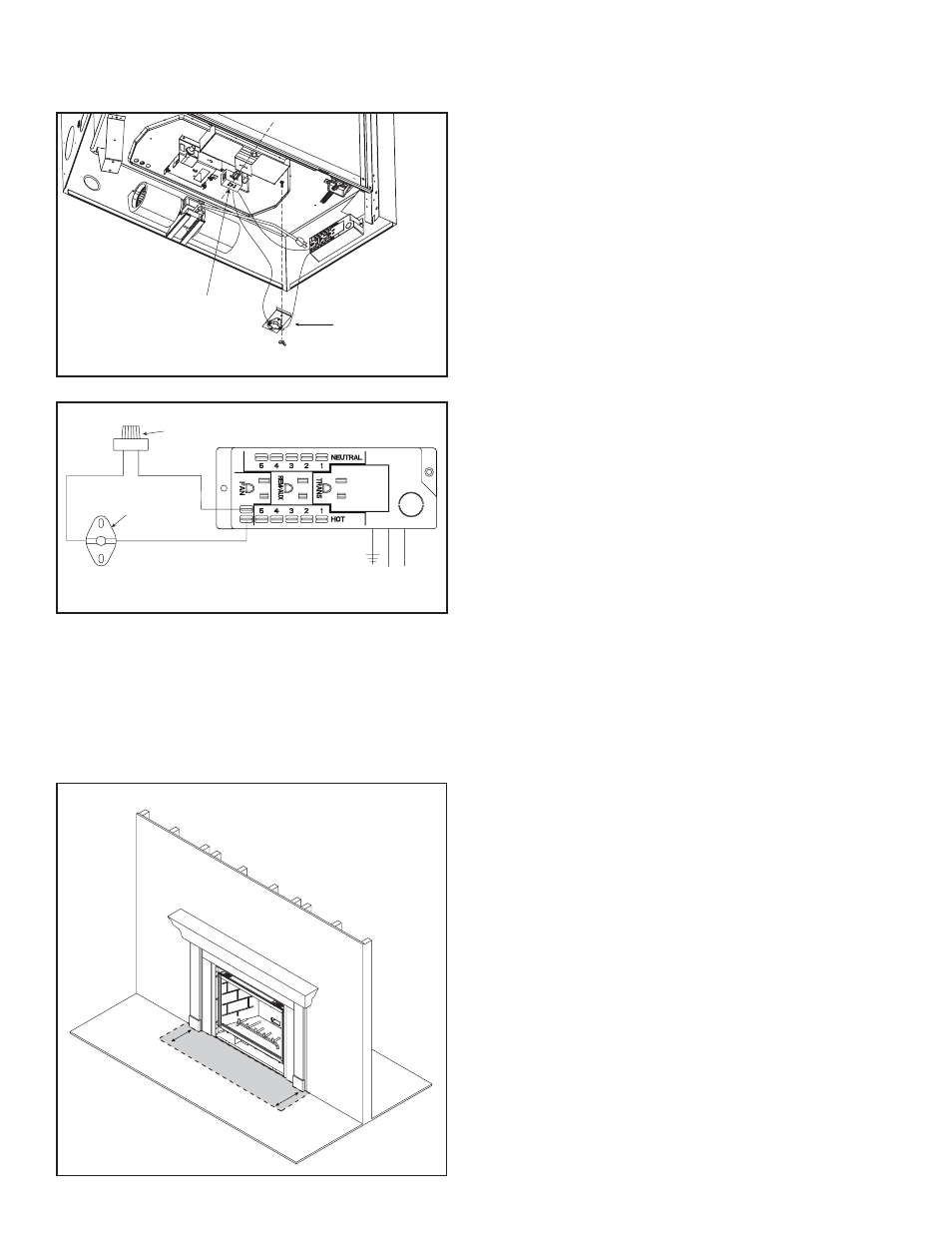 D. clear space, C. fan kit (optional), F. fixed glass assembly | E. decorative doors and fronts, H. before lighting fireplace | Heat & Glo Fireplace SL-550TV-IPI-E User Manual | Page 10 / 47