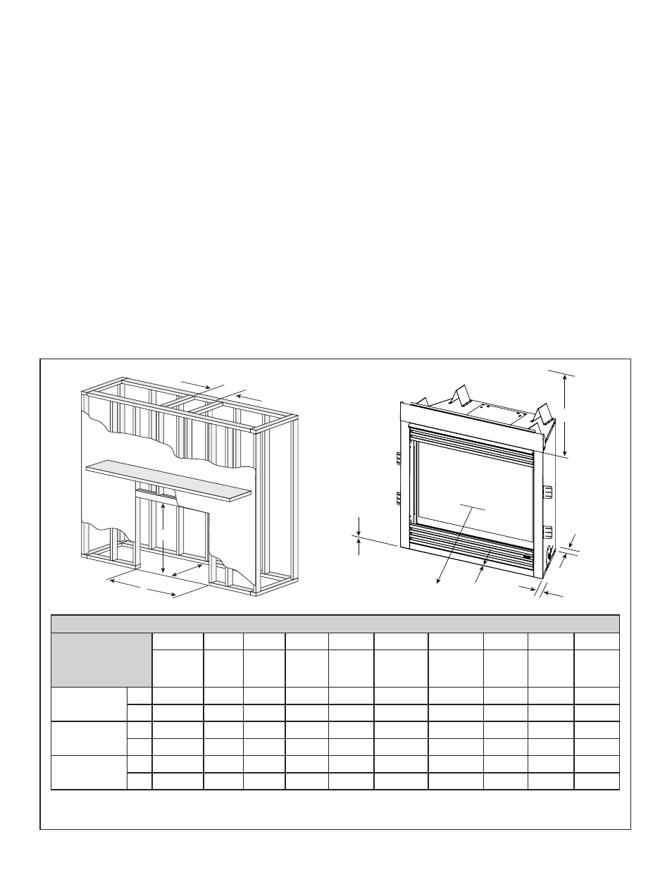B. constructing the appliance chase, C. clearances | Heat & Glo Fireplace SL-550TV-IPI-E User Manual | Page 20 / 47