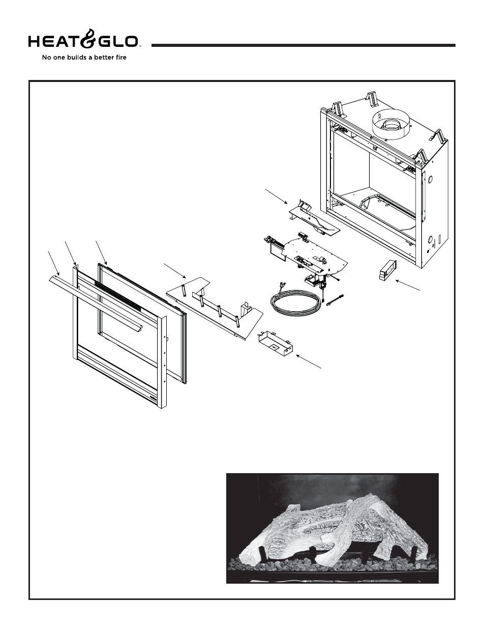 Sl-750tv-ipi-e, Log set assembly | Heat & Glo Fireplace SL-550TV-IPI-E User Manual | Page 42 / 47