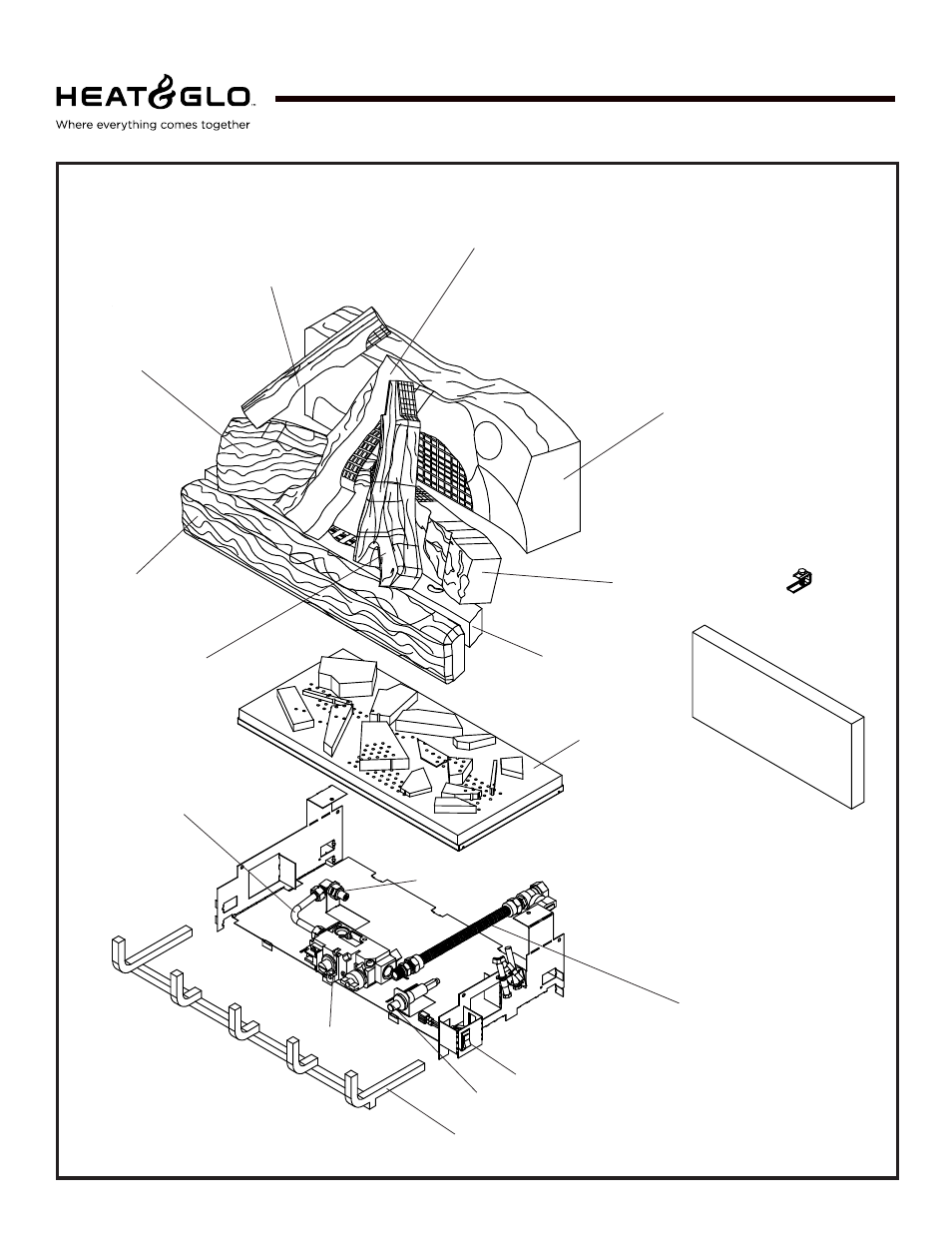 Service parts list, Cfl-18-b, Service parts | Heat & Glo Fireplace CFL-18LP-B User Manual | Page 3 / 21