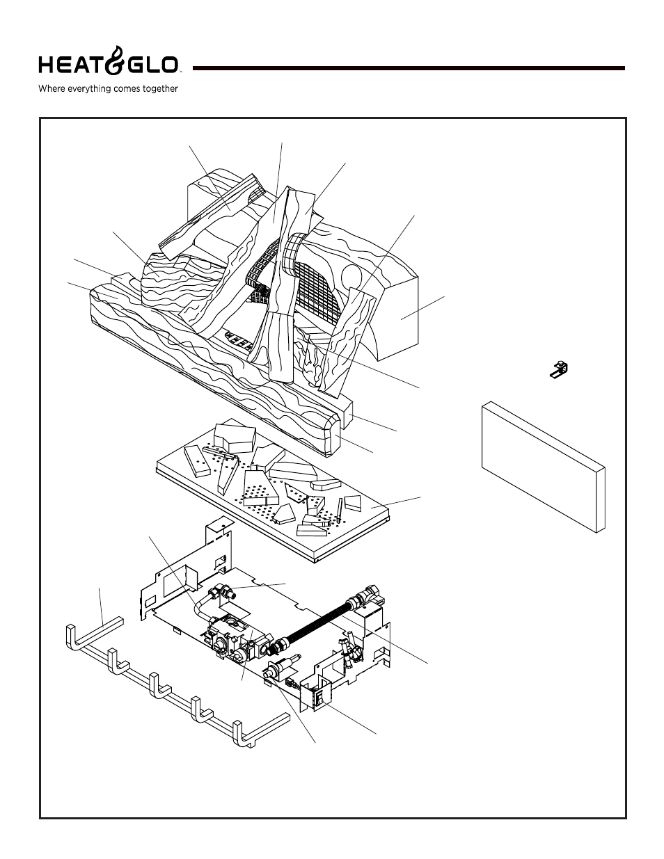 Cfl-30-b, Service parts | Heat & Glo Fireplace CFL-18LP-B User Manual | Page 7 / 21