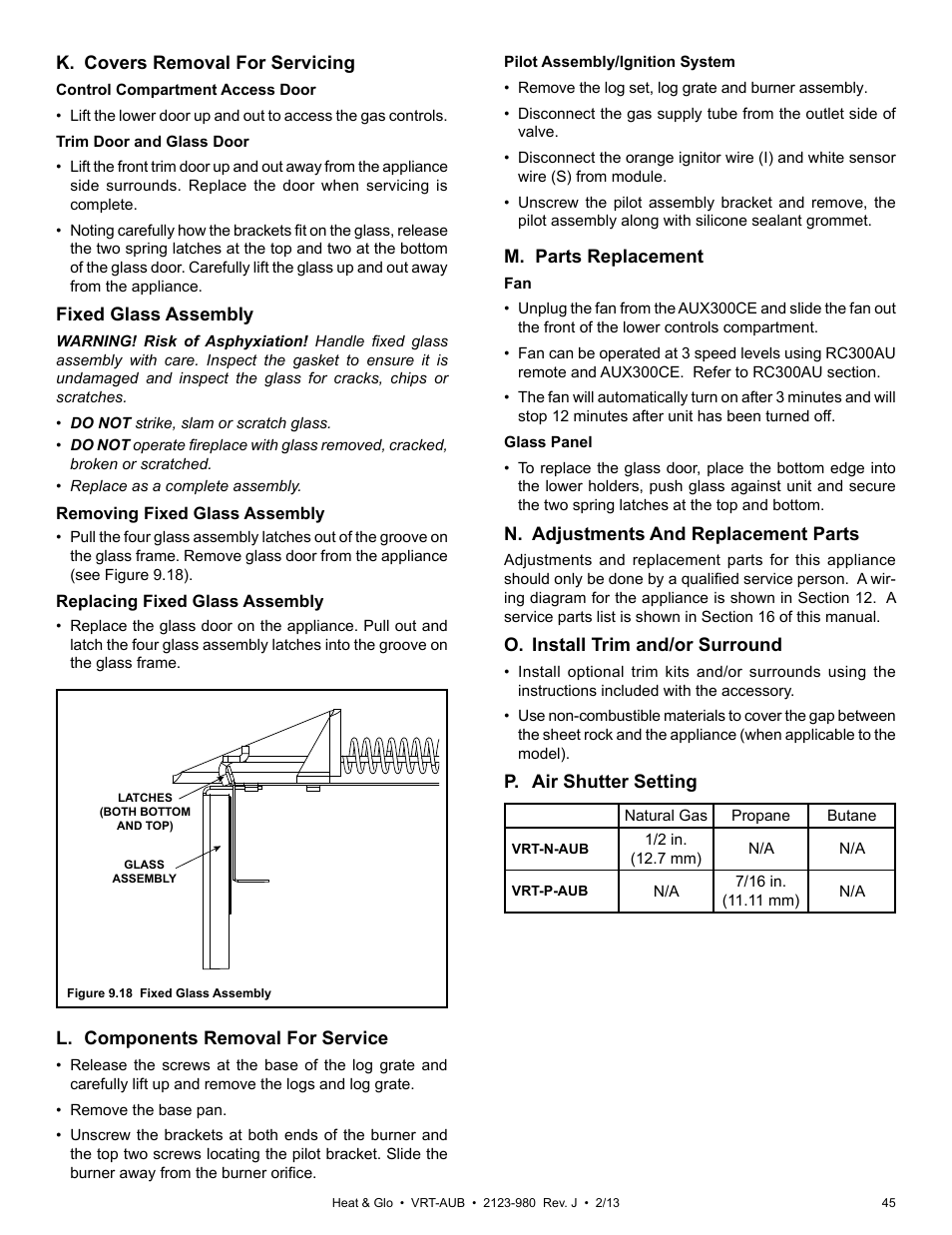 Heat & Glo Fireplace VRT-BZ-P-AUB User Manual | Page 45 / 76