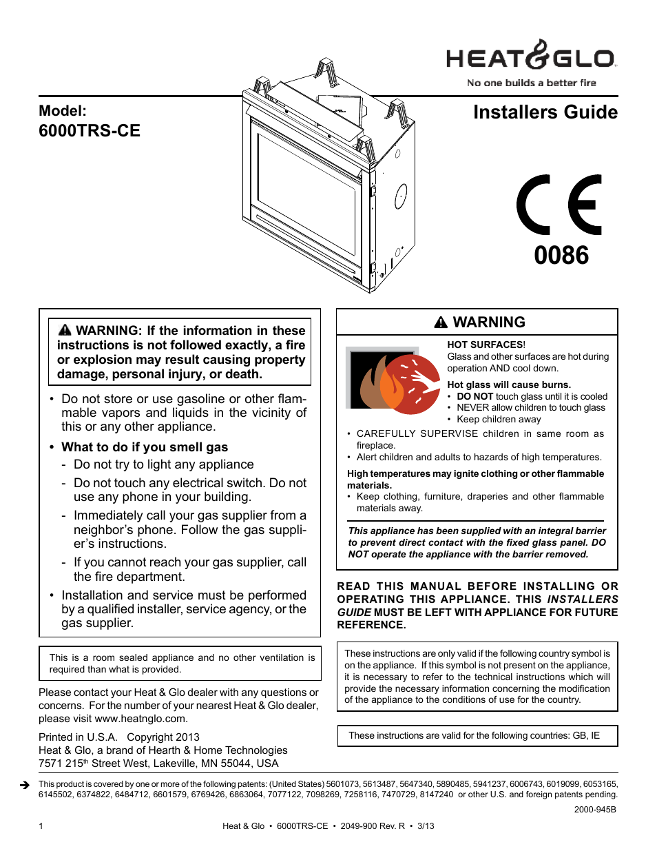 Heat & Glo Fireplace 6000TRS-CE User Manual | 45 pages