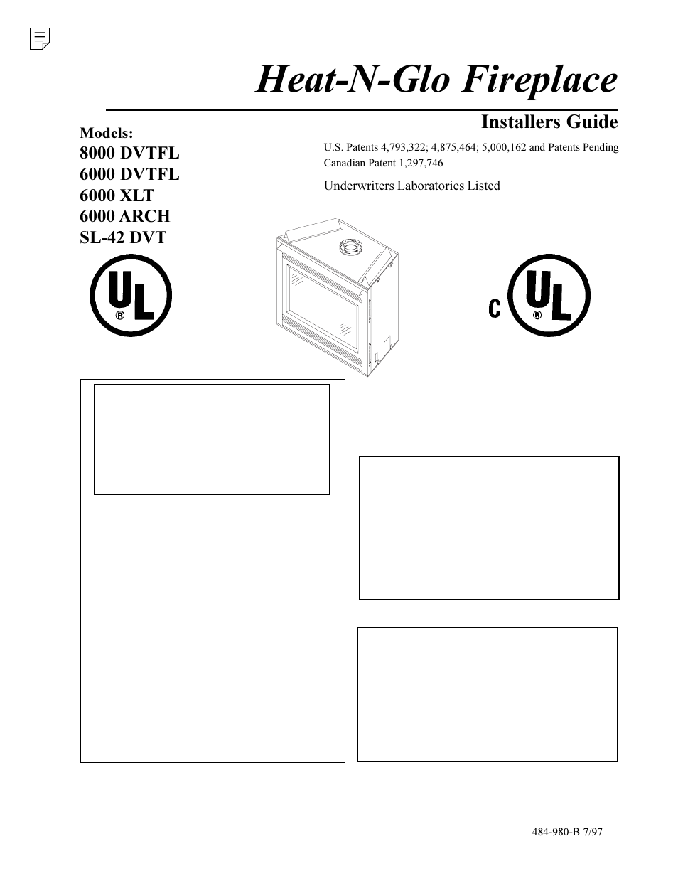 Heat & Glo Fireplace 6000 XLT User Manual | 46 pages