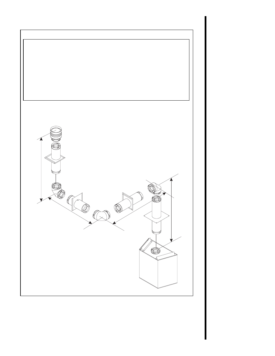 Venting with three (3) 90° elbows | Heat & Glo Fireplace 6000 XLT User Manual | Page 19 / 46