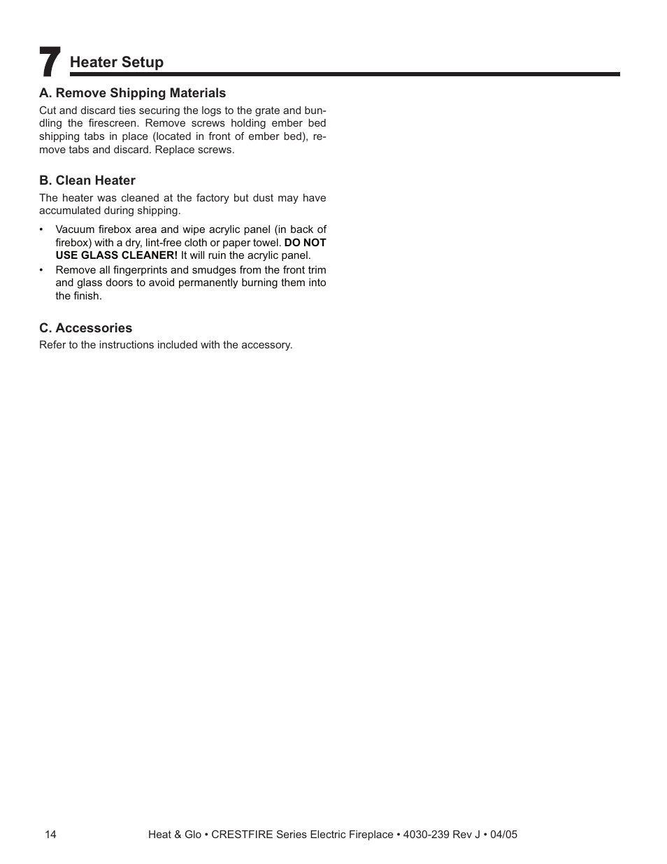 Heat & Glo Fireplace CRESTFIRE CF550EV User Manual | Page 14 / 26