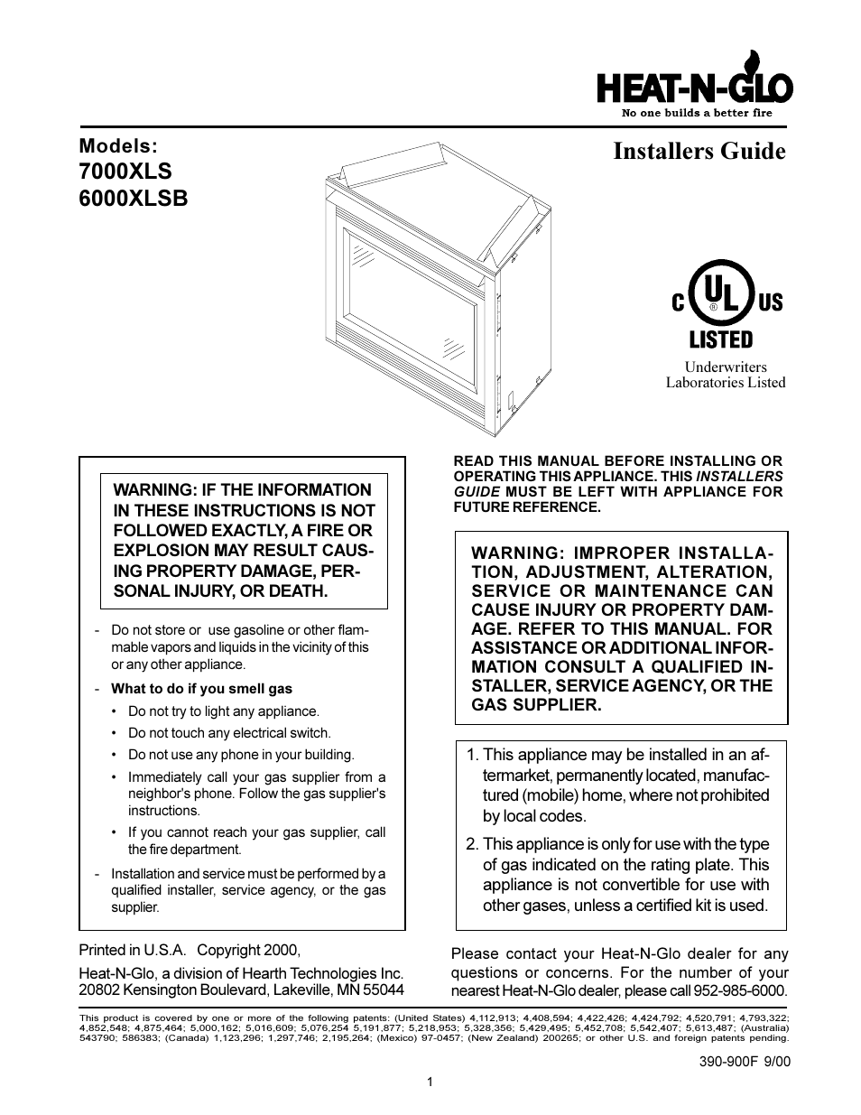 Heat & Glo Fireplace 7000XLS User Manual | 25 pages