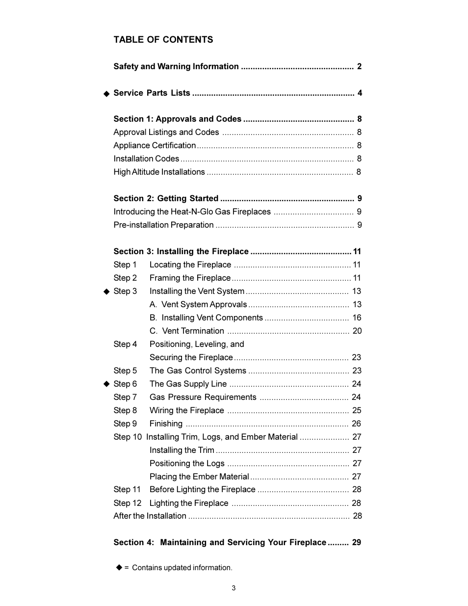 Heat & Glo Fireplace 7000XLS User Manual | Page 3 / 25