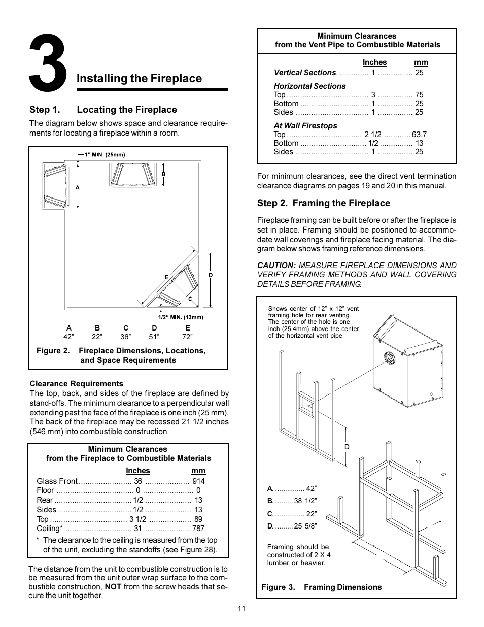 Section 3: installing the fireplace, Installing the fireplace | Heat & Glo Fireplace 7000XLS User Manual | Page 7 / 25