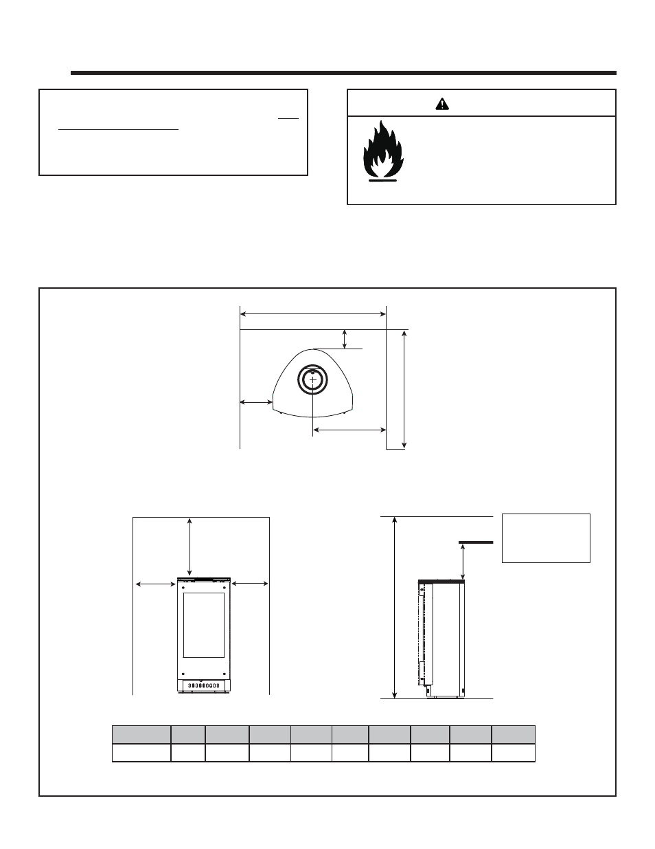 Framing and clearances, Warning | Heat & Glo Fireplace VRTIKL-AU User Manual | Page 5 / 40